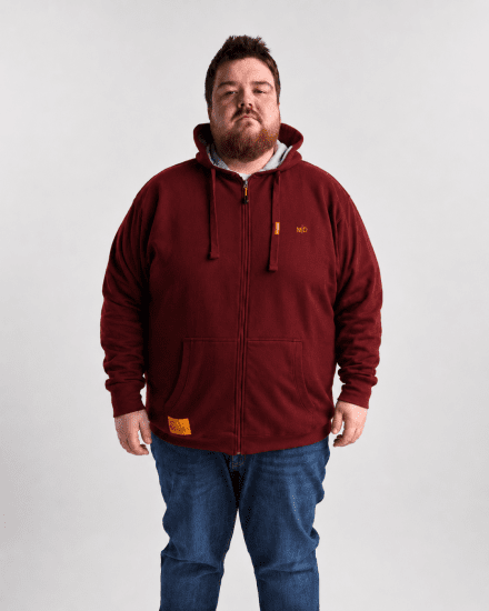 Motley Denim Copenhagen Hoodie Red - Puloverji & jopice - Moški Puloverji & Jopice za Močnejše Postave