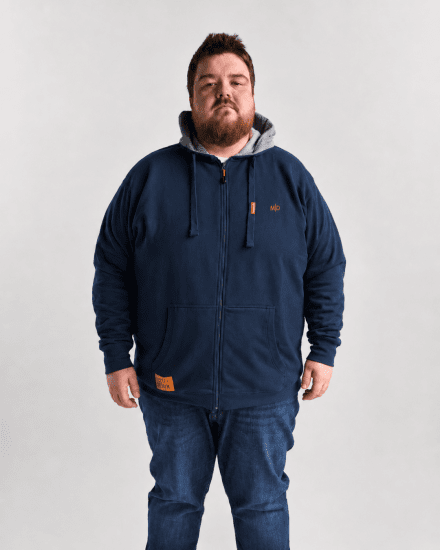 Motley Denim Copenhagen Hoodie Dark Indigo - Puloverji & jopice - Moški Puloverji & Jopice za Močnejše Postave