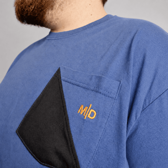 Motley Denim Milan Majica Svetlo indigo - Kratke Majice - Moške kratke majice za močnejše postave