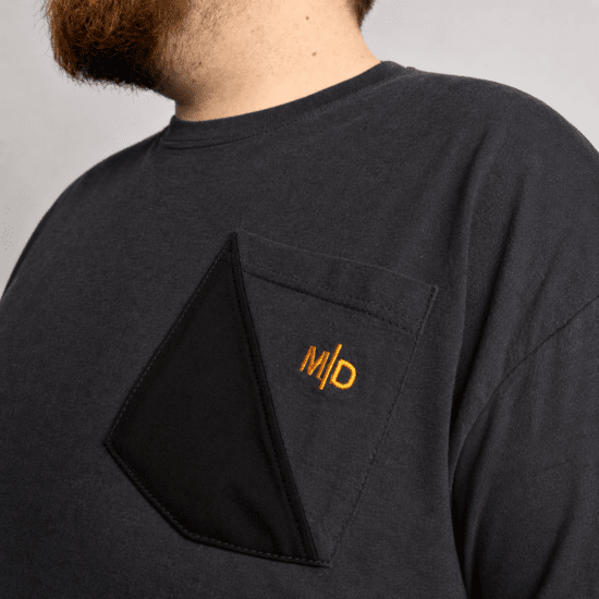 Motley Denim Milan Majica Antracitna - Kratke Majice - Moške kratke majice za močnejše postave