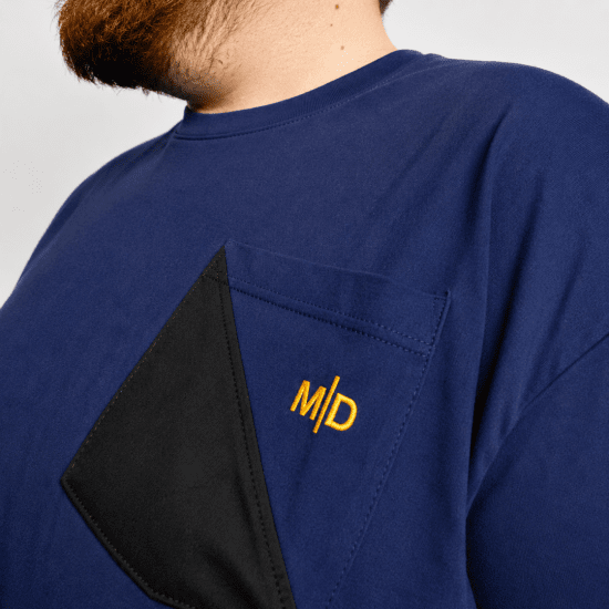 Motley Denim Milan Majica Temno indigo - Kratke Majice - Moške kratke majice za močnejše postave