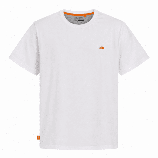 Motley Denim Stockholm T-shirt White - Kratke Majice - Moške kratke majice za močnejše postave