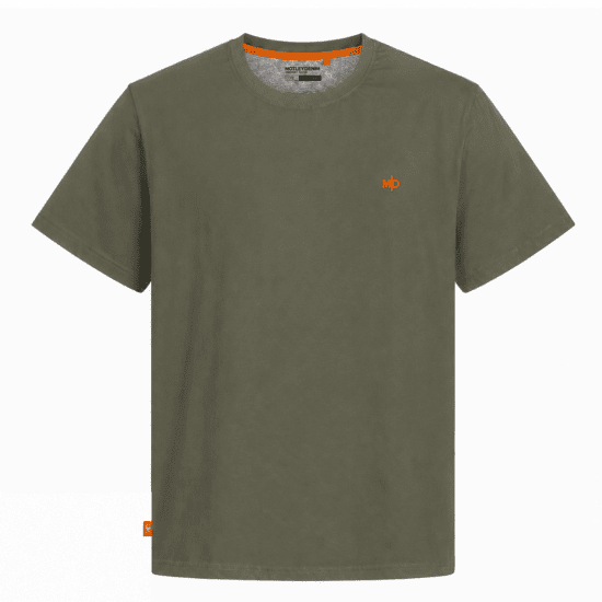 Motley Denim Stockholm T-shirt Dark Khaki - Kratke Majice - Moške kratke majice za močnejše postave