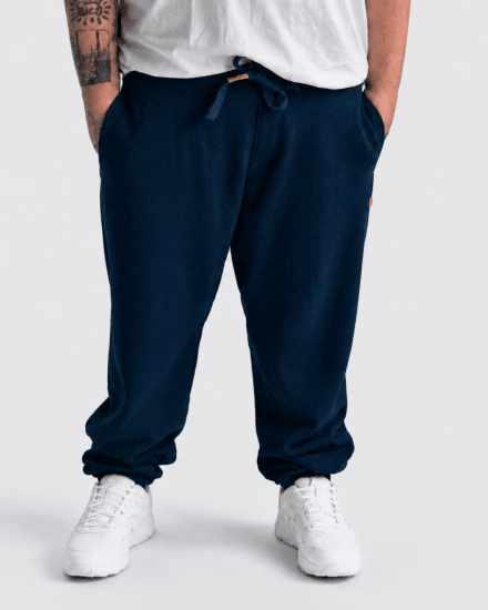 Motley Denim Berlin Sweatpants Dark Indigo - Trenirke & kratke trenirke - Moške Trenirke za Močnejše Postave