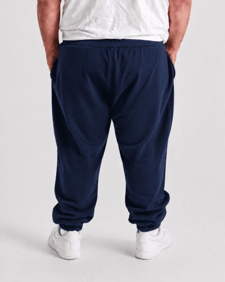 Motley Denim Berlin Sweatpants Dark Indigo - Trenirke & kratke trenirke - Moške Trenirke za Močnejše Postave