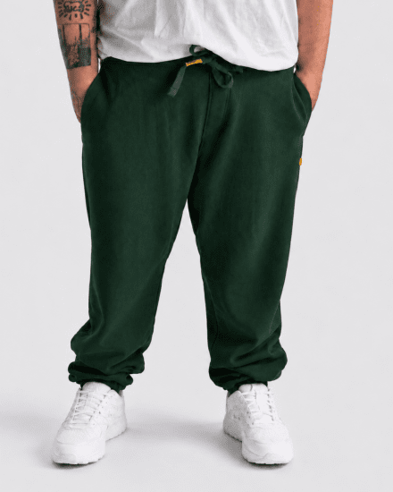 Motley Denim Berlin Sweatpants Racing Green - Trenirke & kratke trenirke - Moške Trenirke za Močnejše Postave