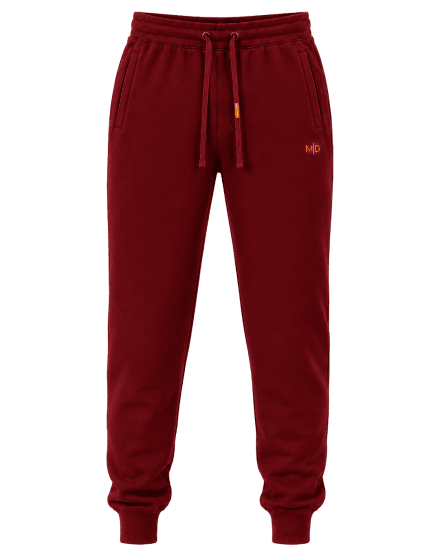 Motley Denim Berlin Sweatpants Red - Trenirke & kratke trenirke - Moške Trenirke za Močnejše Postave