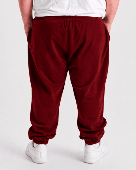 Motley Denim Berlin Sweatpants Red - Trenirke & kratke trenirke - Moške Trenirke za Močnejše Postave