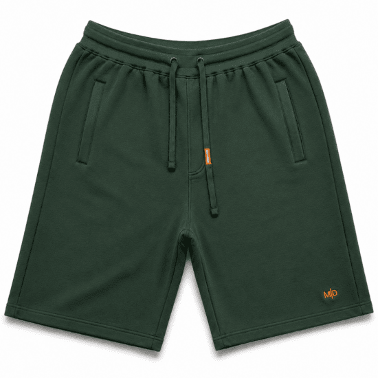 Motley Denim Paris Sweatshorts Racing Green - Trenirke & kratke trenirke - Moške Trenirke za Močnejše Postave