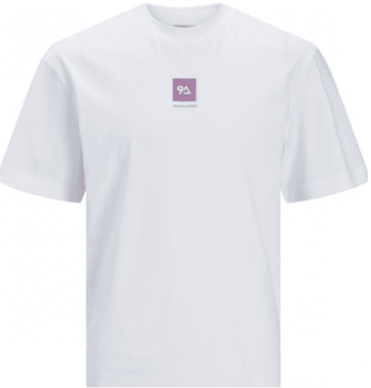 Jack & Jones JCOBEECH T-shirt White - Kratke Majice - Moške kratke majice za močnejše postave