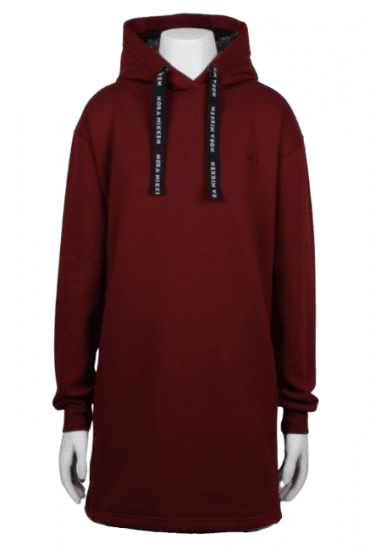 Nora Mikken KRISTINA Long Hoodie Burgundy - Puloverji & jopice - 