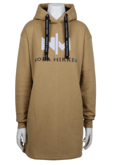 Nora Mikken KADRI WHITE Long Hoodie Camel - Puloverji & jopice - 