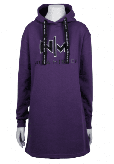 Nora Mikken KADRI WHITE Long Hoodie Purple - Puloverji & jopice - 
