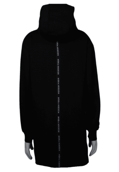 Nora Mikken KADRI WHITE Long Hoodie Black - Puloverji & jopice - 