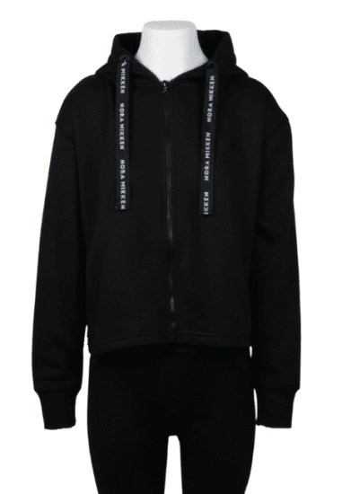 Nora Mikken GERTRUD Cropped Hoodie Black - Puloverji & jopice - 