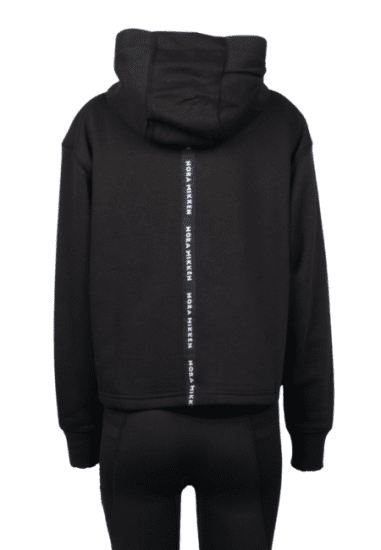 Nora Mikken GERTRUD Cropped Hoodie Black - Puloverji & jopice - 