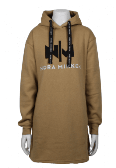 Nora Mikken KADRI Long Hoodie Camel - Puloverji & jopice - 