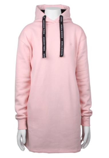 Nora Mikken KRISTINA Long Hoodie Pink - Puloverji & jopice - 