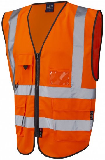 Leo Lynton Superior Waistcoat Hi-Vis Orange - Delovne obleke - Delovne Obleke Močnejše postave