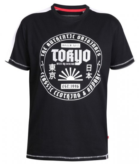 D555 Walton T-shirt Black - Kratke Majice - Moške kratke majice za močnejše postave