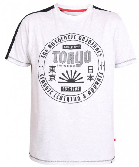 D555 Walton T-shirt White - Kratke Majice - Moške kratke majice za močnejše postave