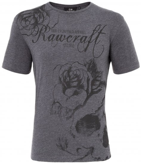 Rawcraft Webling T-shirt Charcoal - Kratke Majice - Moške kratke majice za močnejše postave