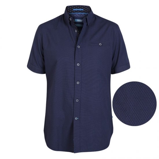 D555 Wesson Shirt Navy - Srajce - Moške srajce za Močnejše Postave