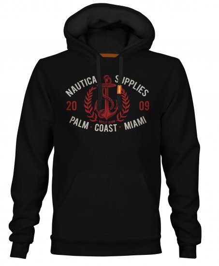 Motley Denim Yarm Hoodie Black - Puloverji & jopice - Moški Puloverji & Jopice za Močnejše Postave