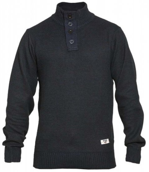 D555 Zane Sweater Navy - Puloverji & jopice - Moški Puloverji & Jopice za Močnejše Postave